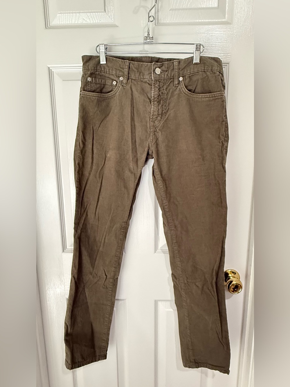 Outerknown Men's Olive Brown Corduroy Pants